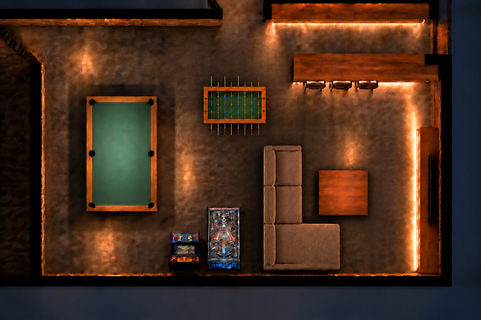 Playroom · vista cenital